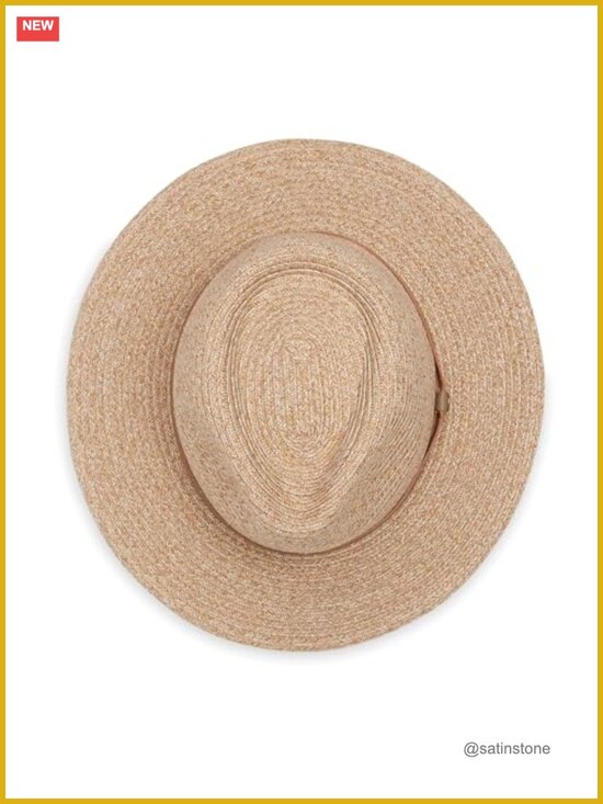 Bamboo Fedora Hat UPF 50+ Sun Protection 3-Inch Brim Packable Adjustable main image 4